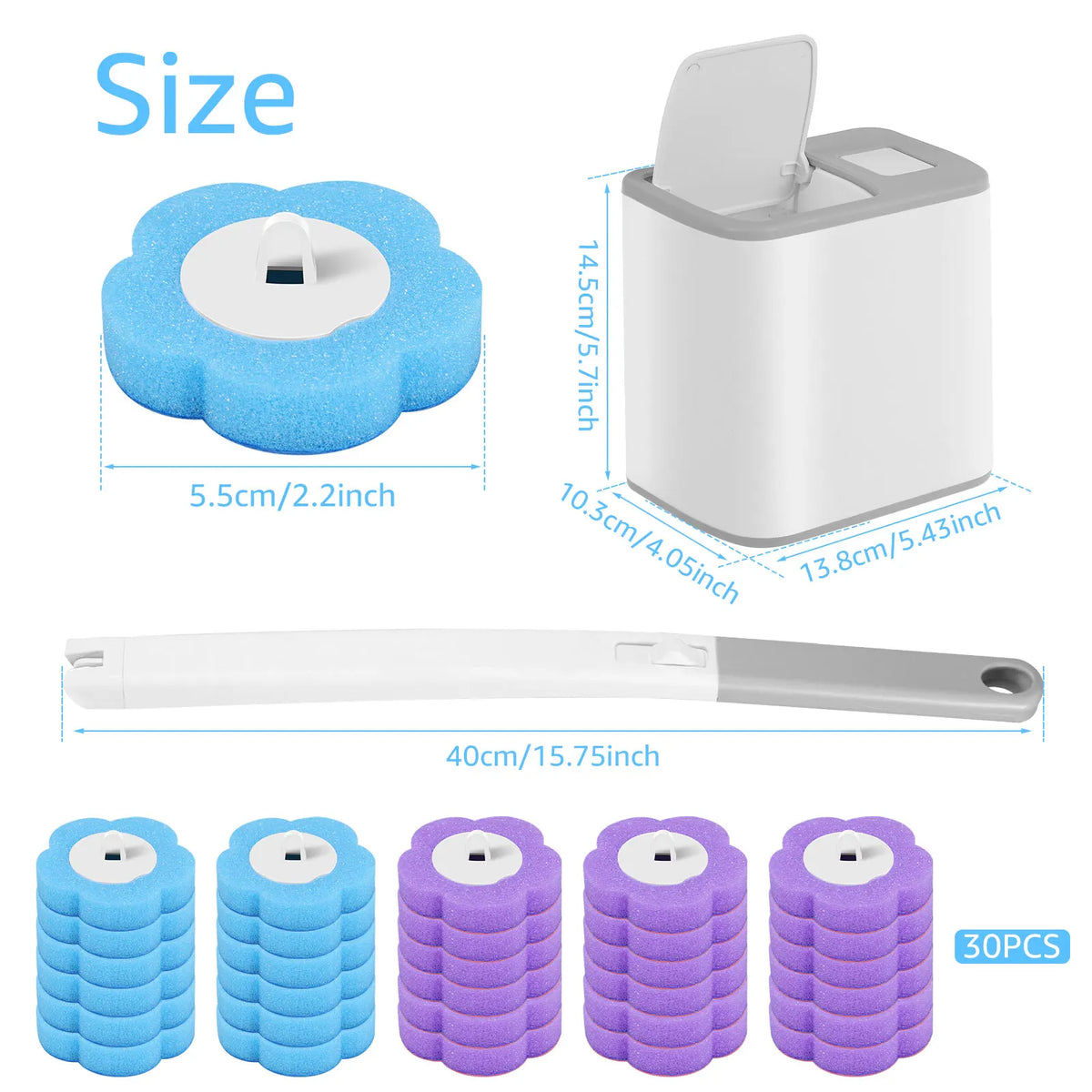 Disposable Toilet Brush Set